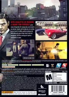 Mafia 2 (USA) box cover back